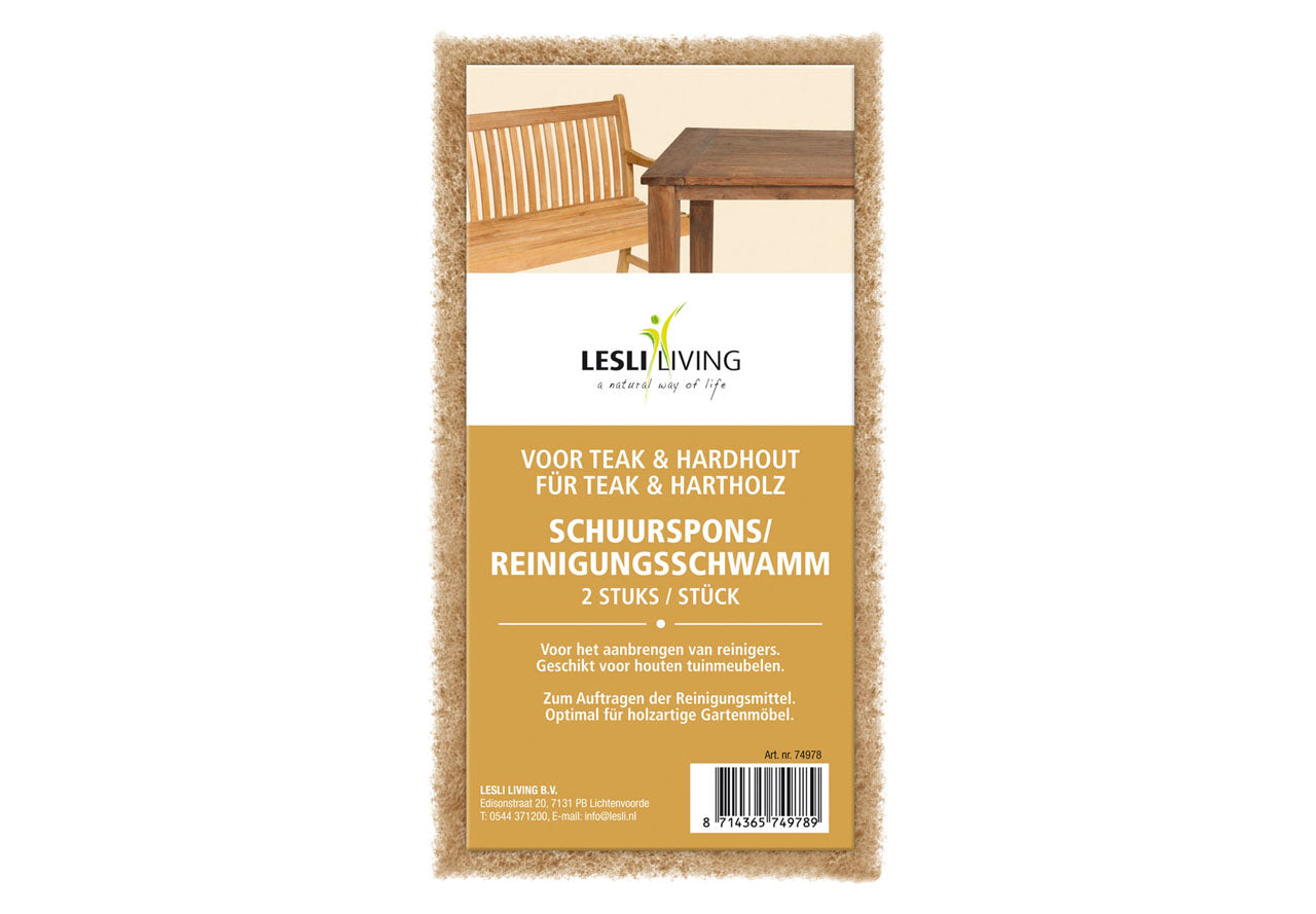 Teak & Hartholz Reinigungsschwamm 2er-Set